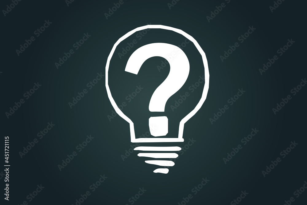 Poster question mark sign icon, vector illustration. question mark light bulb. faq button. asking questions
