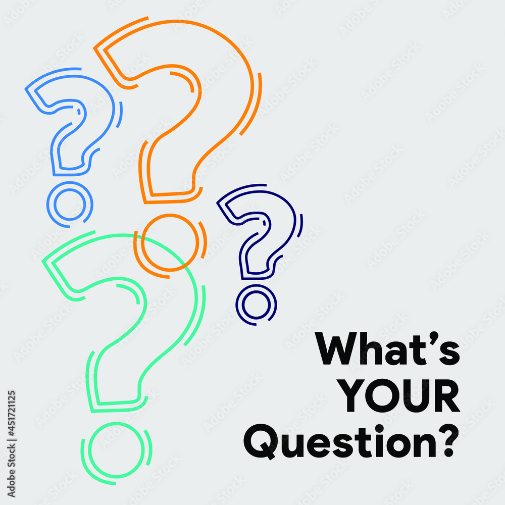Poster question mark sign icon, vector illustration. flat design style faq button. asking questions. ask fo