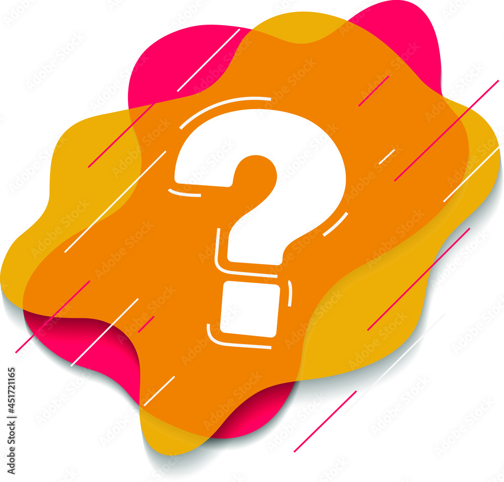 Fototapete question mark sign icon, vector illustration. flat design style with long shadow. faq button. asking