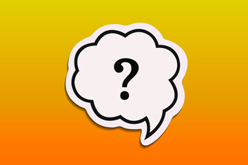 Question mark sign icon, vector illustration. Flat design style FAQ button. Asking questions. Ask for help. Question mark stamp. Need information. Query.