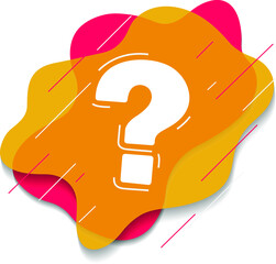 Question mark sign icon, vector illustration. Flat design style with long shadow. FAQ button. Asking questions. Ask for help. Question mark stamp. Need information. Query.
