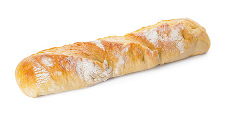 Fresh bread on white background