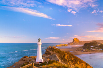 Castlepoint or Castle Point Lighthouse is a popular travel destination located in the village of Castlepoint on the Wairarapa coast of the North Island of NZ. The light was first lit in 1913. 
