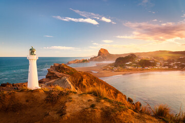 Castlepoint or Castle Point Lighthouse is a popular travel destination located in the village of Castlepoint on the Wairarapa coast of the North Island of NZ. The light was first lit in 1913. 