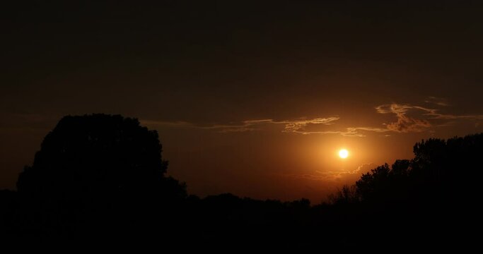 Sunset Between Severe Thunderstorms In Bloomington, Indiana, June 18th, 2021.