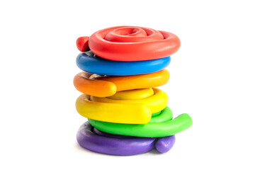 Plasticine set isolated on white background. Play dough
Pinwheels