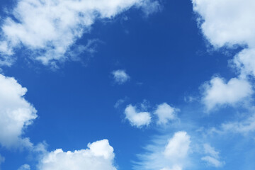 Obraz na płótnie Canvas Fluffy clouds in the blue sky