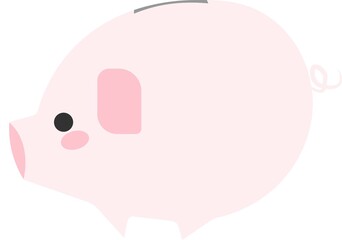 pink cute piggy bank illustration, art, useful for finance, business, investment, saving money