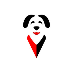 dog's head with a cloth tied icon