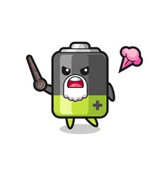 cute battery grandpa is getting angry