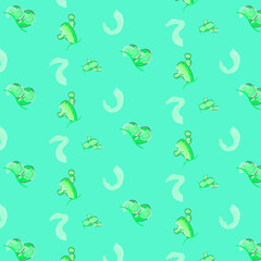 cacti on a turquoise background