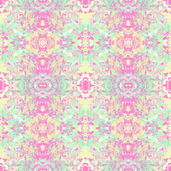 Abstract kaleidoscope background. Colorful seamless patterns. Geometric design elements. Repeat Tie Dye. Ethnic Persian Motif. Rainbow wallpaper, fabric, furniture print. Psychedelic style.
