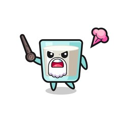 cute milk grandpa is getting angry