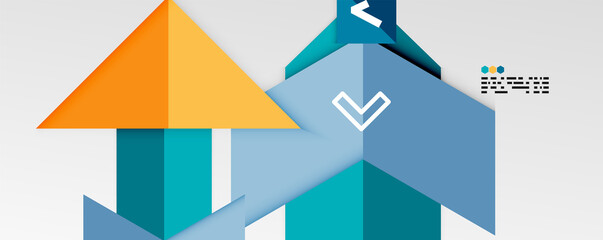 Shiny color triangles and geometric shapes vector abstract background