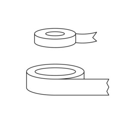 Sticky tape set. Isolated vector clipart.