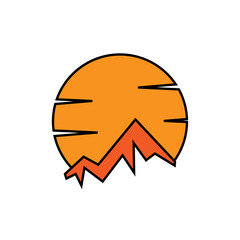mountain logo vector simpel icon