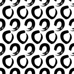 Seamless pattern with sketch circles shape