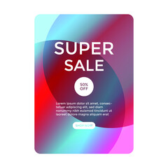 ILLUSTRATION ABSTRACT SALE POSTER TEMPLATES  BACKGROUND. SUPER SALE DISCOUNT DESIGN VECTOR  