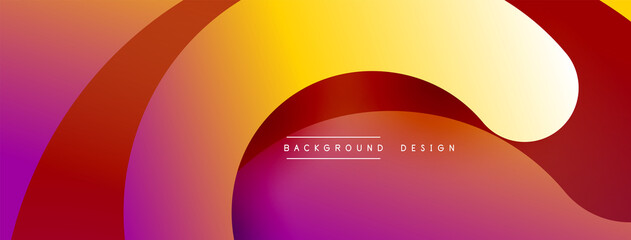 Abstract overlapping lines and circles geometric background with gradient colors