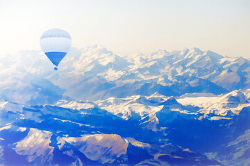 balloon in the mountains