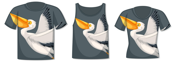 Front of t-shirt with pelican template
