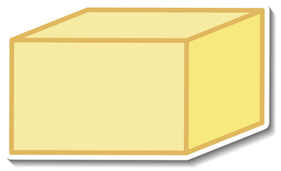 Butter bar sticker on white background