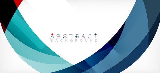 Fototapeta premium Geometric abstract background. Circle created with overlapping color shapes. Vector Illustration For Wallpaper, Banner, Background, Landing Page