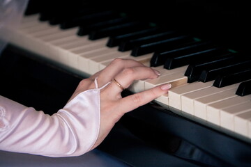 playing the piano