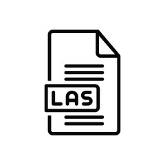 Black line icon for las © WEBTECHOPS