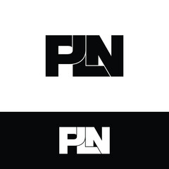 Obraz premium PLN letter monogram logo design vector