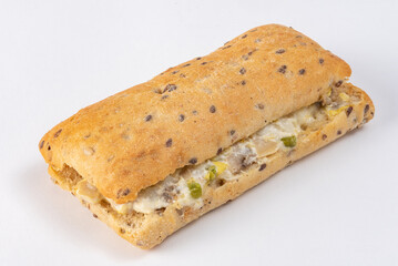 Salad sandwich, in seed bread