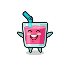 happy baby strawberry juice cartoon character
