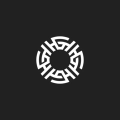 initial letter hg monogram with circular logo design. minimal vector graphic alphabet symbol template.