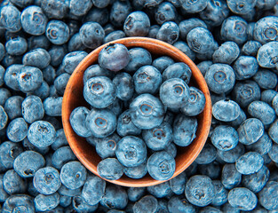 Blueberries as a natural food background