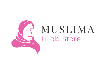 logo muslima hijab fashion logo design
