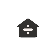 house calculator logo icon vector template. home symbol.
