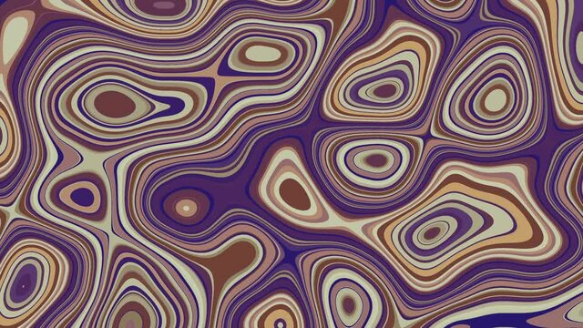 60's 70's Pop-Art big abstract background animation, inspired by lava lamps and hippie culture with colours: orange, blue.