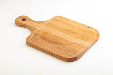 Wooden board for kitchen isolated
