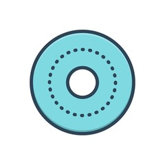 Color illustration icon for circle