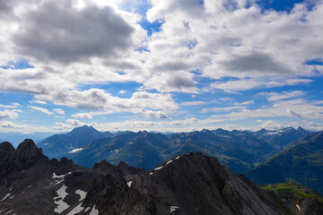 Fototapeta na wymiar Valluga / Lechtaler Alpen in Tirol/Vorarlberg