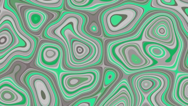 60's 70's Pop-Art big abstract background animation, inspired by lava lamps and hippie culture with colours: blue, green, gray, white.