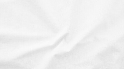 Organic Fabric cotton backdrop White linen canvas crumpled natural cotton fabric Natural handmade linen top view background  organic Eco textiles White Fabric linen texture
