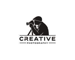 Vintage creative photography Logo design for photographer or content creator