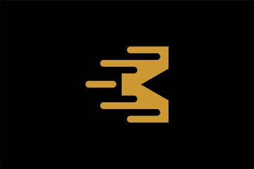 Letter K logo design. Monogram K letter abstract symbol. K type vector sign with fast icon.