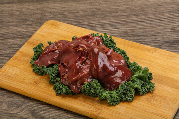 Raw chicken liver for cooking