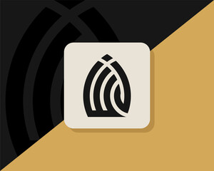 Letter W J logo design. creative minimal monochrome monogram symbol. Universal elegant vector emblem. Premium business logotype. Graphic alphabet symbol for corporate identity