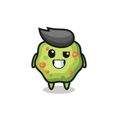 cute puke mascot with an optimistic face