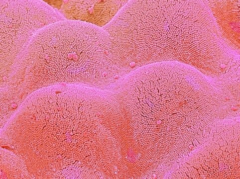 Intestinal microvilli, SEM