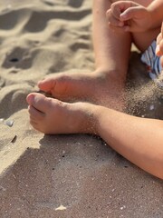 feet on the beach