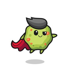 Fototapeta premium cute puke superhero character is flying
